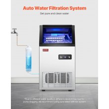 Máquina para fabricar hielo comercial de gabinete independiente, 80 lb/24 h, 36 cubitos de hielo