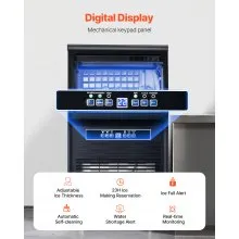 Máquina de hielo comercial de gabinete independiente, 80 lb/24 h, 36 cubos de hielo