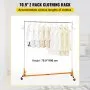 VEVOR Z Rack, Perchero industrial con base en Z, Perchero con ruedas en Z, Perchero resistente de acero con base en Z y ruedas bloqueables para exhibición en tiendas de ropa en el hogar, uso comercial, Naranja