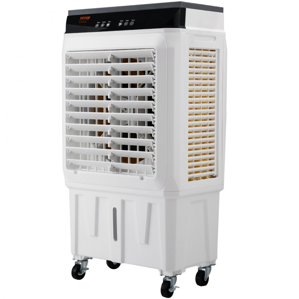 Enfriador evaporativo VEVOR, 2100 CFM, enfriador de aire oscilante de 135° con 3 velocidades ajustables y temporizador de 12 horas, enfriador de aire portátil de 7 galones para 750 pies cuadrados, uso en interiores/exteriores, certificado por la FCC