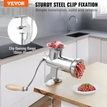 VEVOR Picadora de carne manual todas las piezas de acero inoxidable picadora de carne manual con abrazadera de mesa 2 placas de molienda y relleno