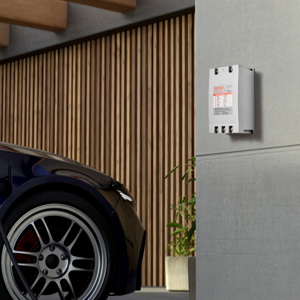 Convertidor trifásico VEVOR: 20 HP, 70 A, 220 V, monofásico a trifásico, entrada/salida de 220 V, desfasador digital para uso residencial y comercial ligero (un convertidor para un solo motor)