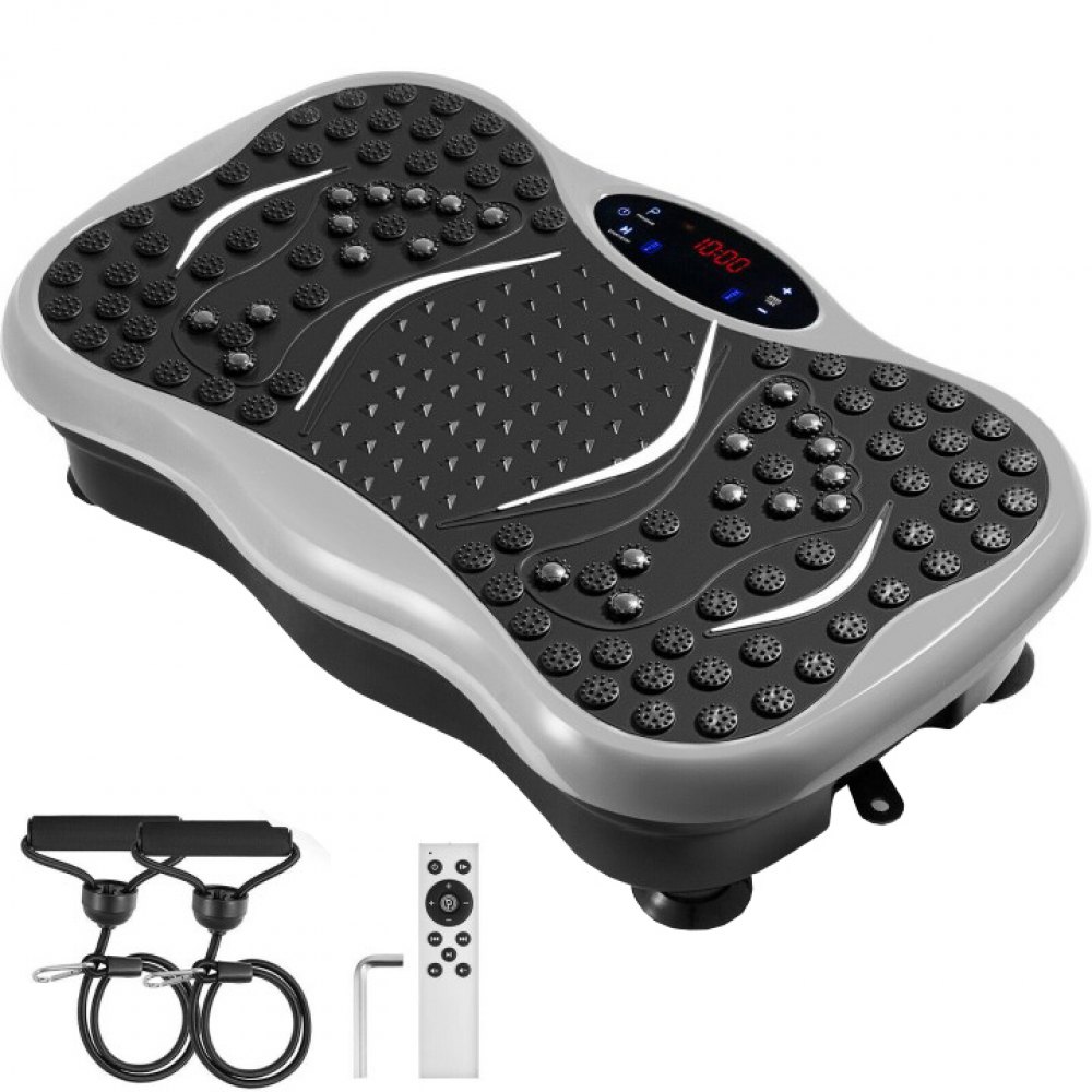 Placa Plataforma de Vibración Plateado con Pulseras Plataforma Completa Ejercicio físico Entrenador Reproductor de Música