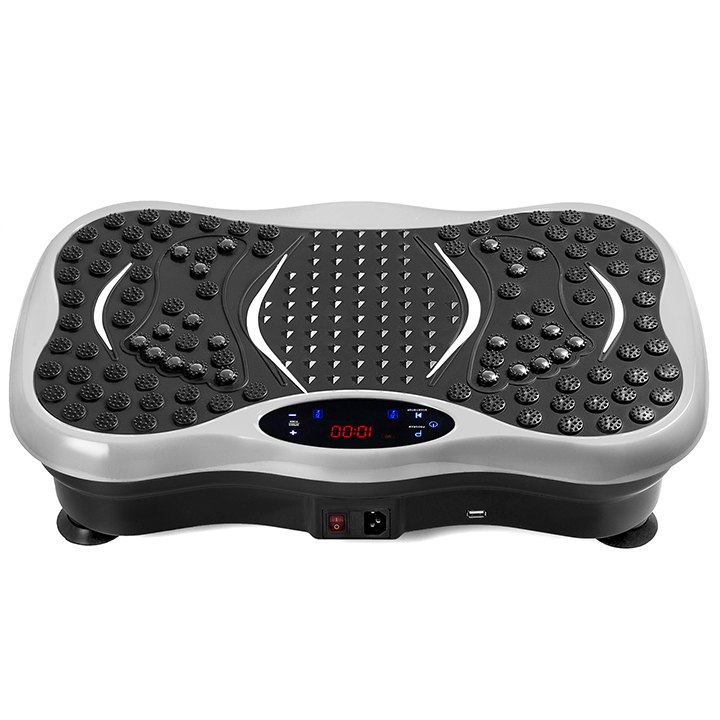 Placa Plataforma de Vibración Plateado con Pulseras Plataforma Completa Ejercicio físico Entrenador Reproductor de Música