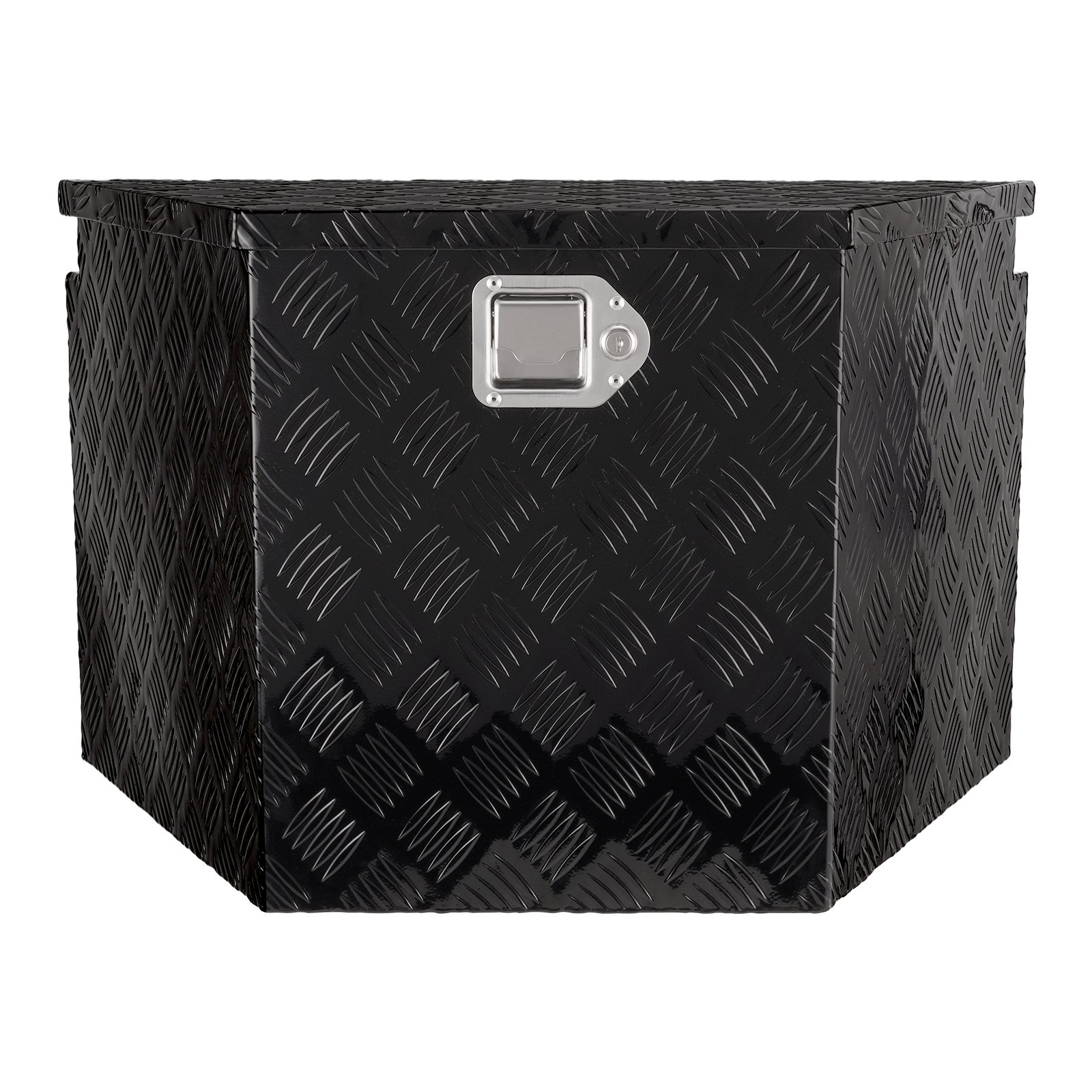 Caja de herramientas VEVOR para remolque, de aleación de aluminio con placa de diamante, resistente, con cerradura y llaves, para camioneta, autocaravana y remolque, 73,6 x 41,7 x 46,5 cm