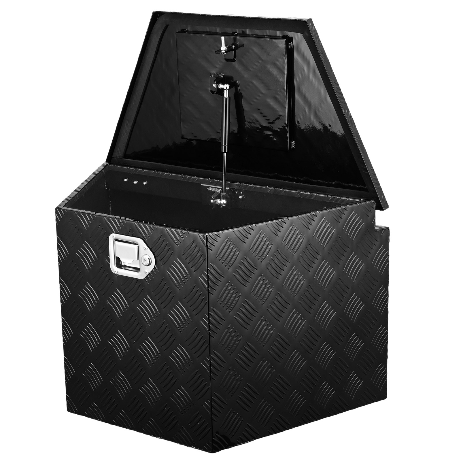 Caja de herramientas VEVOR para remolque, de aleación de aluminio con placa de diamante, resistente, con cerradura y llaves, para camioneta, autocaravana y remolque, 73,6 x 41,7 x 46,5 cm