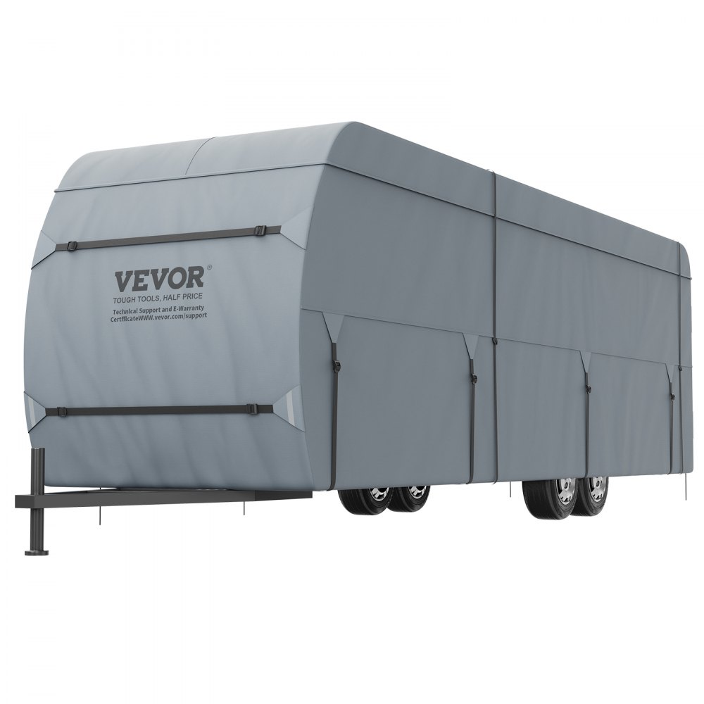 VEVOR Funda para remolque de viaje, cubierta para RV de 20 a 22 pies, cubierta para caravana de tela no tejida de 4 capas, cubierta para caravana Clase A impermeable, resistente al viento y al desgast