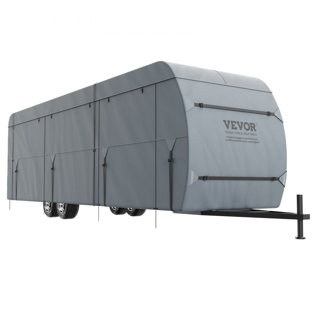 VEVOR Funda para remolque de viaje, cubierta para RV de 20 a 22 pies, cubierta para caravana de tela no tejida de 4 capas, cubierta para caravana Clase A impermeable, resistente al viento y al desgast