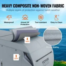 VEVOR Funda para remolque de viaje, cubierta para RV de 20 a 22 pies, cubierta para caravana de tela no tejida de 4 capas, cubierta para caravana Clase A impermeable, resistente al viento y al desgast