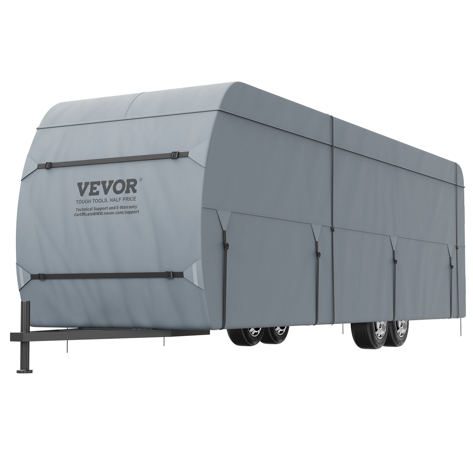 VEVOR Funda para remolque de viaje, cubierta para RV de 20 a 22 pies, cubierta para caravana de tela no tejida de 4 capas, cubierta para caravana Clase A impermeable, resistente al viento y al desgast