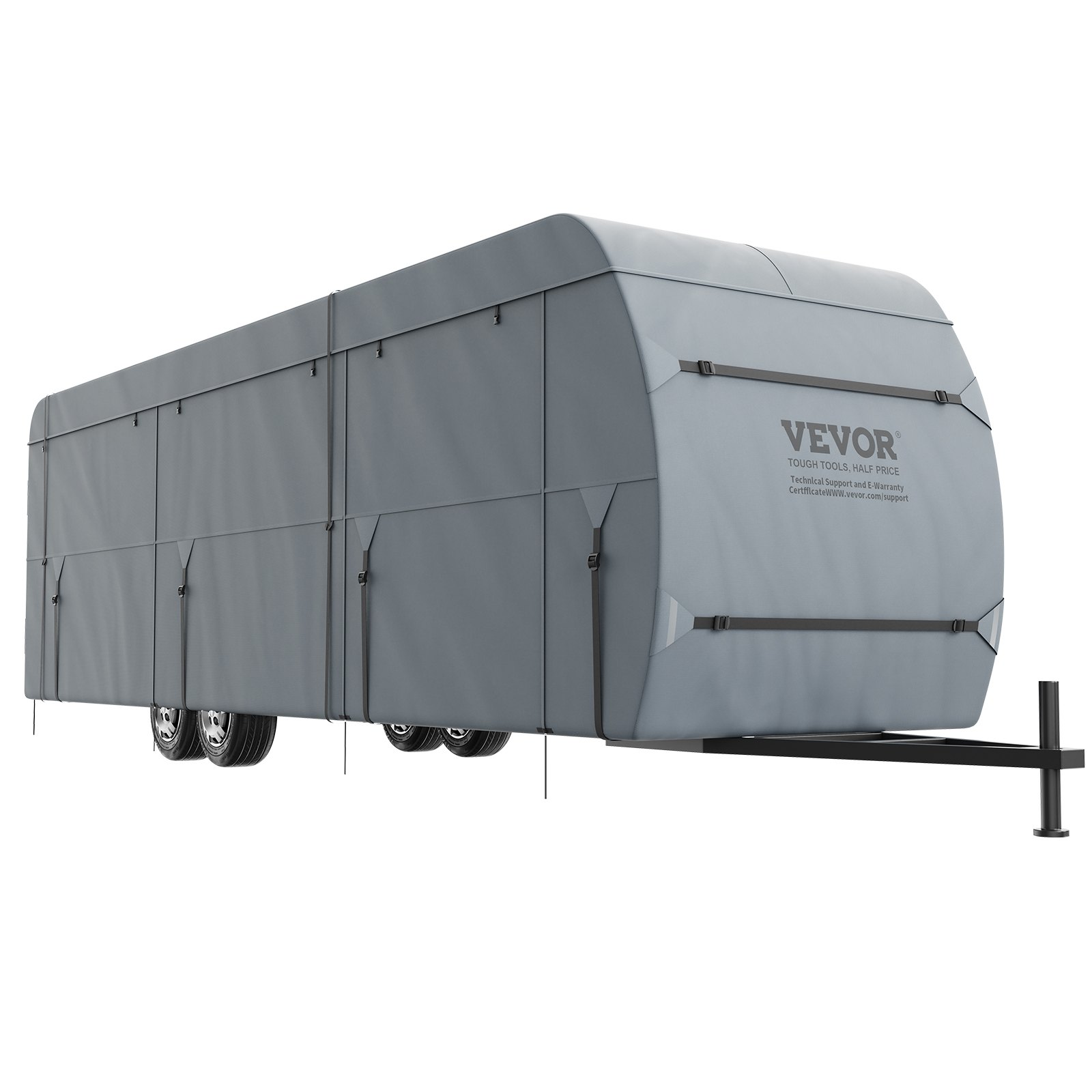 VEVOR Funda para remolque de viaje, cubierta para RV de 20 a 22 pies, cubierta para caravana de tela no tejida de 4 capas, cubierta para caravana Clase A impermeable, resistente al viento y al desgast