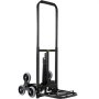 Carretilla sube escaleras VEVOR con diseño de triple rueda y placa base plegable.