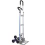 Carrito para subir escaleras VEVOR, capacidad de carga de 250 kg, carretilla de mano de aluminio con asas dobles, marco integrado y ruedas de goma antideslizantes, multiusos para almacenes, compras y aeropuertos.