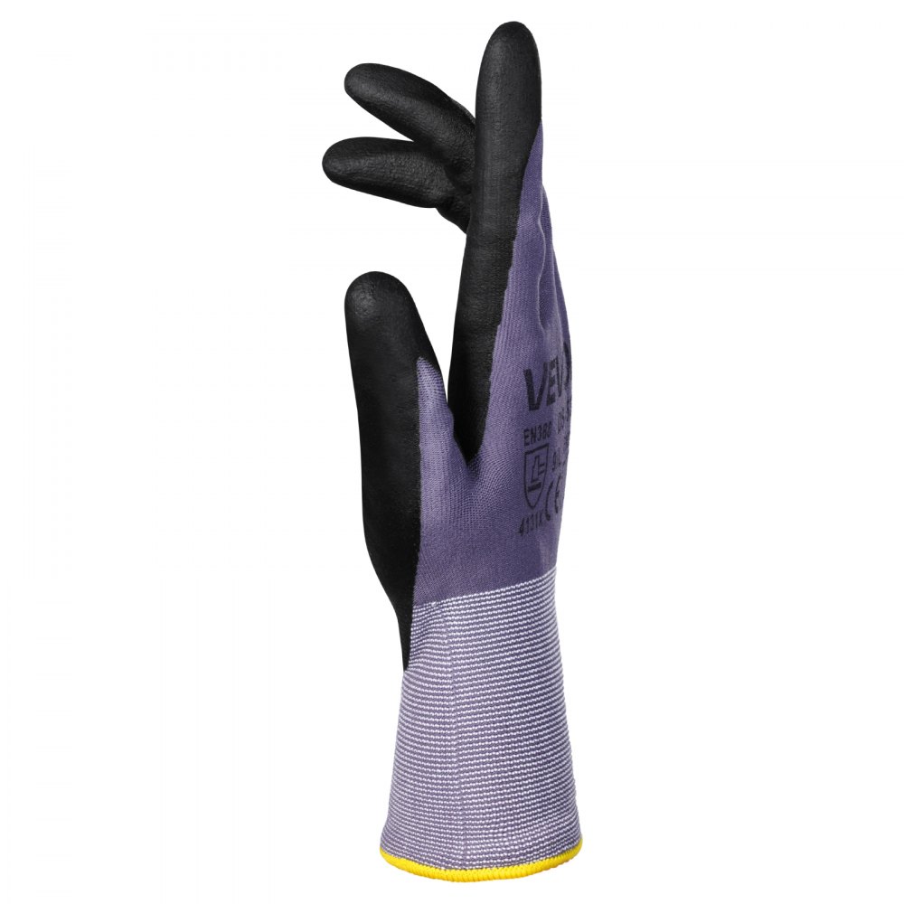 Guantes de trabajo (12 pares) con revestimiento de nitrilo para pantalla táctil, para jardinería y construcción