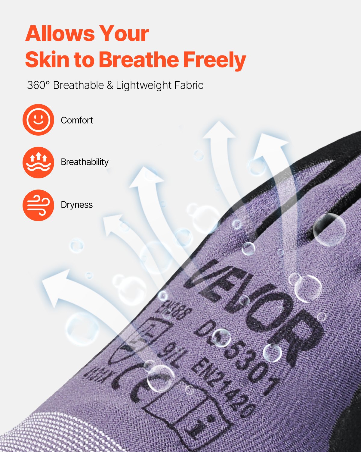 Guantes de trabajo (12 pares) con revestimiento de nitrilo para pantalla táctil, para jardinería y construcción