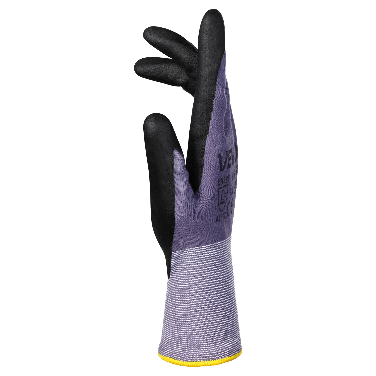 Guantes de trabajo (12 pares) con revestimiento de nitrilo para pantalla táctil, para jardinería y construcción