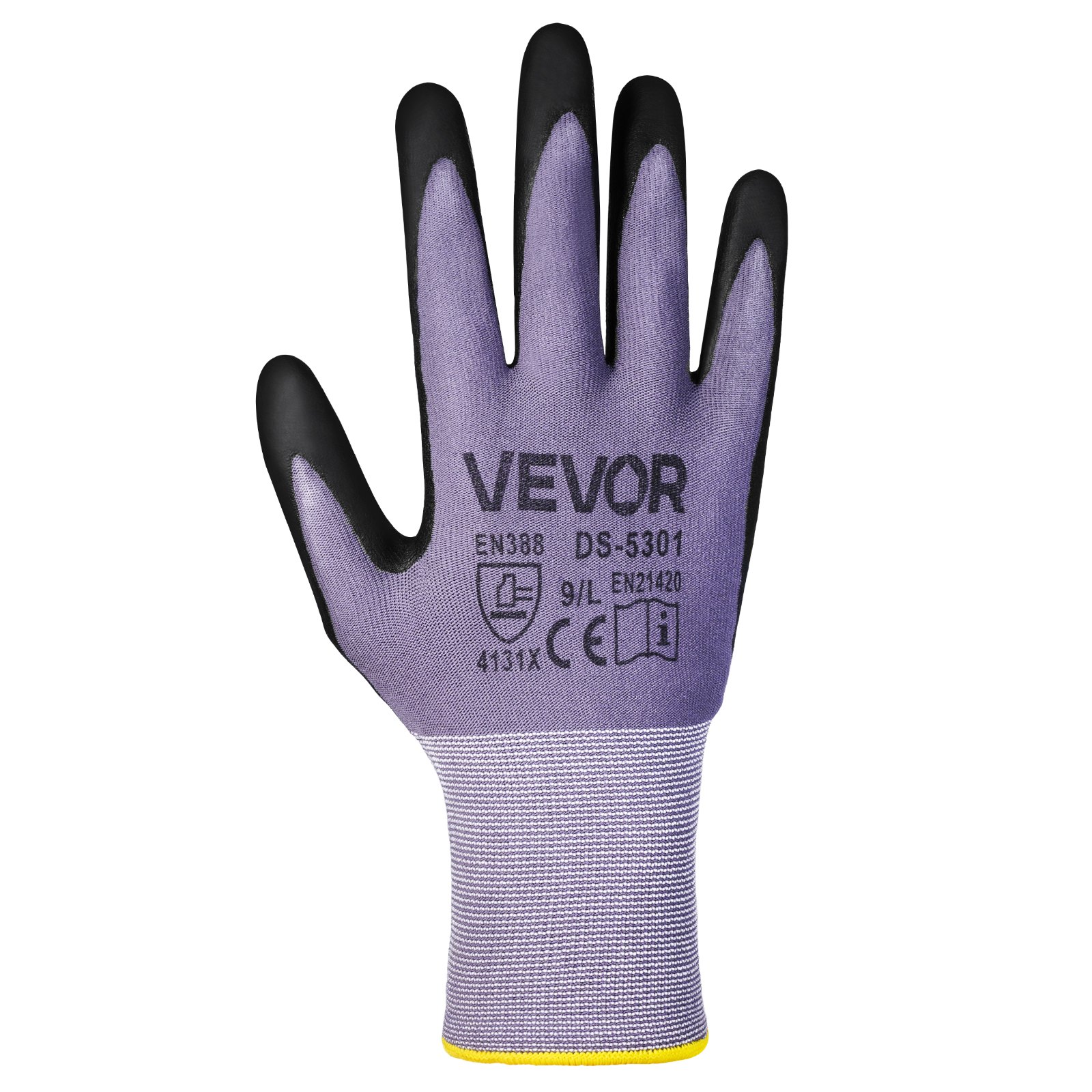 Guantes de trabajo (12 pares) con revestimiento de nitrilo para pantalla táctil, para jardinería y construcción