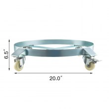 VEVOR Rueda giratoria para tambor de servicio pesado, marco de acero de 30 galones, sin inclinación