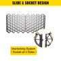 Adoquines permeables VEVOR de 1.9 in de profundidad, rejilla de entrada de grava, adoquines de césped entrelazados planos, base de cobertizo de plástico negro HDPE para paisajismo y refuerzo de suelo en estacionamientos/carriles de incendios (paquete de 4-11 Sf)