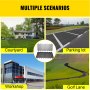 Adoquines permeables VEVOR de 1.9 in de profundidad, rejilla de entrada de grava, adoquines de césped entrelazados planos, base de cobertizo de plástico negro HDPE para paisajismo y refuerzo de suelo en estacionamientos/carriles de incendios (paquete de 4-11 Sf)