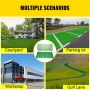 Adoquines permeables VEVOR de 1.9 in de profundidad, rejilla de entrada de grava, adoquines de césped entrelazados planos, base de cobertizo de plástico verde HDPE para paisajismo y refuerzo de suelo en estacionamientos/carriles de incendios (paquete de 4-11 pies cuadrados)