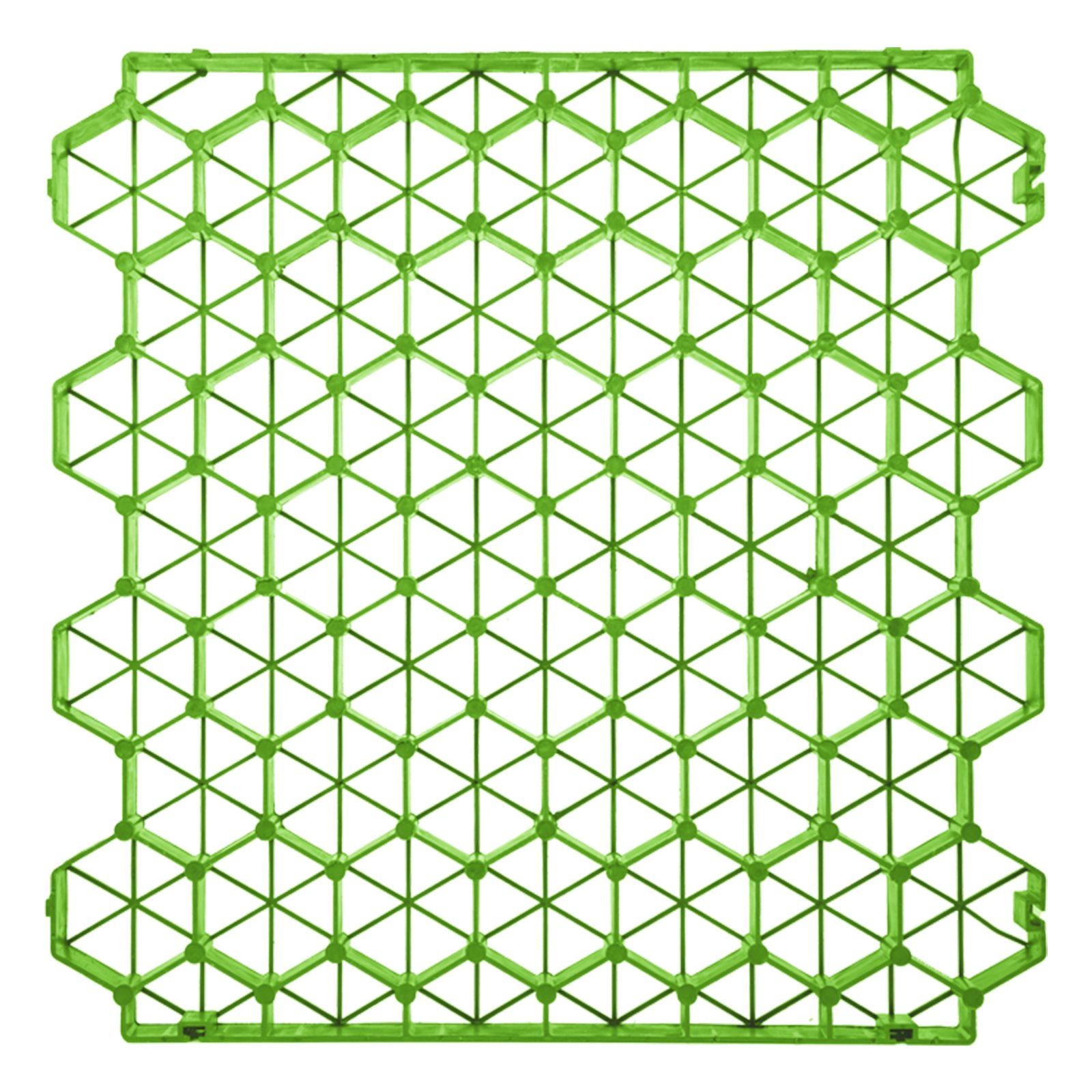 Adoquines permeables VEVOR de 1.9 in de profundidad, rejilla de entrada de grava, adoquines de césped entrelazados planos, base de cobertizo de plástico verde HDPE para paisajismo y refuerzo de suelo en estacionamientos/carriles de incendios (paquete de 4-11 pies cuadrados)