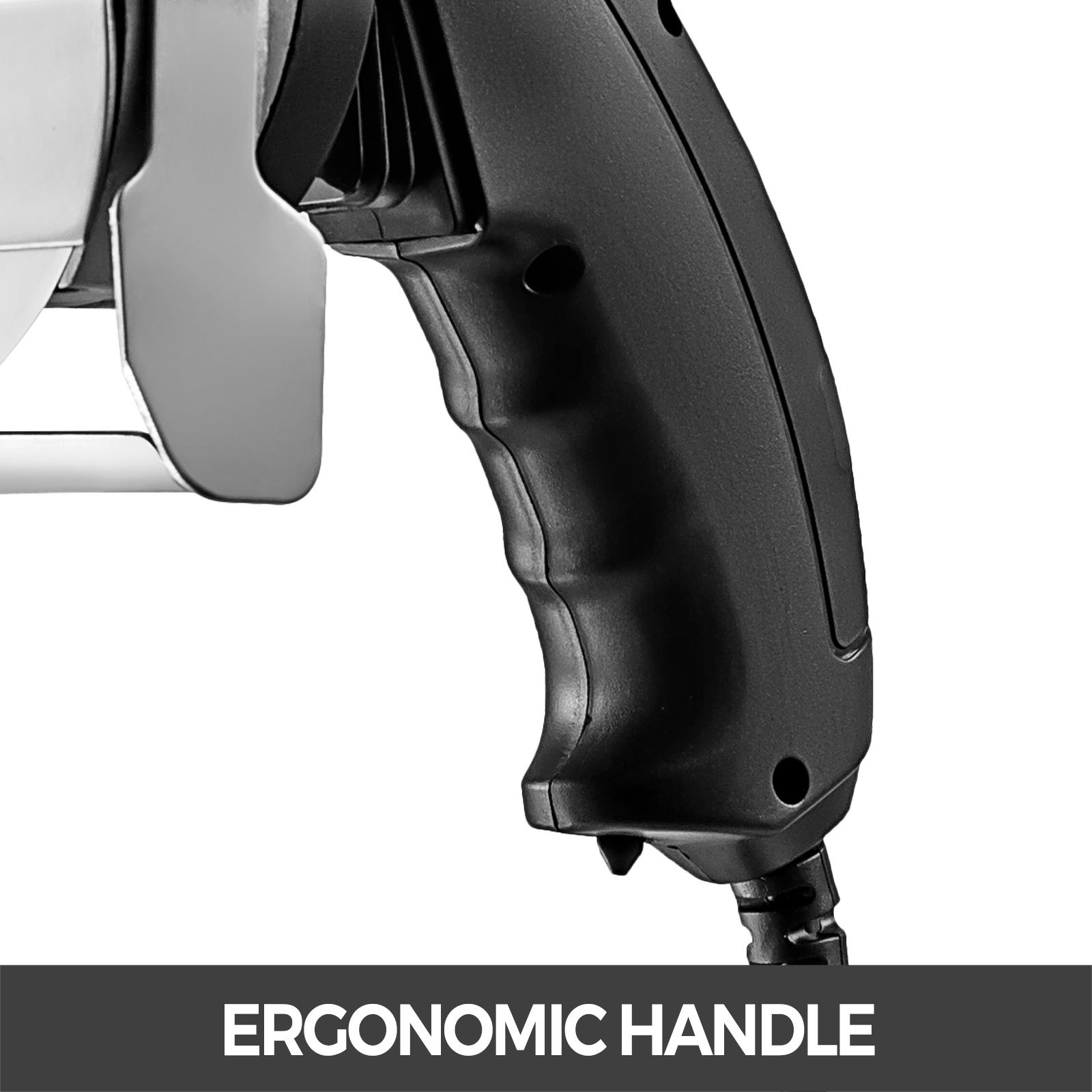 Cuchillo shawarma eléctrico VEVOR con mango ergonómico.