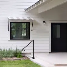 VEVOR Pasamanos se adapta a 1 o 2 escalones, pasamanos Material de metal de hierro real, pasamanos de hierro forjado real y soportes de poste de acero inoxidable, con kit de instalación Pasamanos para escalones al aire libre, negro mate