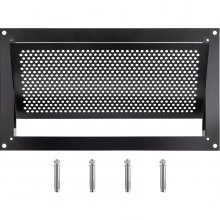 Ventilación de inundación VEVOR, 8" de altura x 16" de ancho x 2" de profundidad Ventilación de inundación de la base, para reducir el daño de la base y el riesgo de inundación, negro, montado en la pared, para espacios de arrastre, garajes y recintos de altura completa