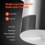 VEVOR Olla de acero inoxidable, ollas de cocina grandes de 42 cuartos, olla para salsa con colador, tapa y mango, olla de grado comercial resistente, tratamiento de lijado, para eventos de grupos grandes, color plateado