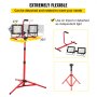 Luz de trabajo LED VEVOR con soporte, 2 unidades, 10 000 lúmenes, doble cabezal, trípode ajustable y plegable de 70 a 170 cm, resistente al agua IP65, temperatura de color de 5000 K.