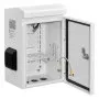 VEVOR Outdoor Electrical Box, Cold-Rolled Steel, Electrical Junction Box with Thermostat and Fan, Rain Hood, Ventilated Design, IP65 Waterproof Hinged Enclosure, Wall/Pole Mounted, 16 x 12 x 8 in
