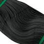 Tiras de plástico negras curvadas unidas por bridas verdes VEVOR rejilla de tierra.