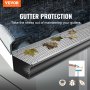 VEVOR Protector de canalón, 6 pulgadas de ancho, filtro de hoja de aluminio, cubierta de canalón DIY, 26 piezas de 104 pies de longitud total, diámetro de agujero de 0.157 pulgadas y protectores de canalones Raptor de 0.02 pulgadas de grosor, se adapta a cualquier tipo de techo o canalón