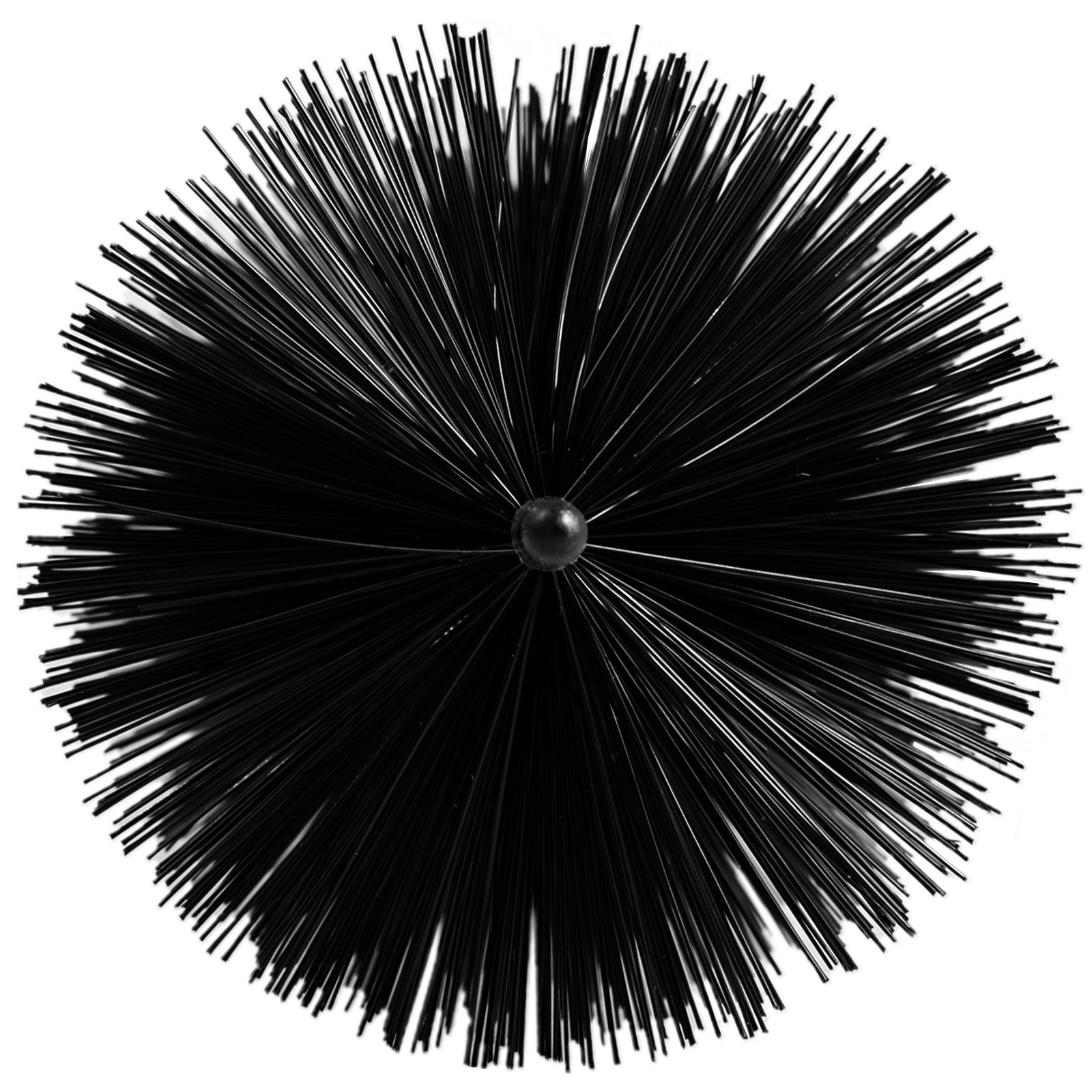 Cepillo protector de canalones VEVOR redondo negro con cerdas densas en patrón radial.