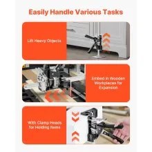 VEVOR Brazo Ahorrador de Trabajo 2 Piezas Carga 150 kg Elevación 250 mm, Negro