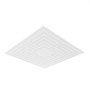 Baldosas para techo VEVOR, paquete de 12 unidades de 61 x 61 cm, baldosas para techo suspendido de PVC de primera calidad, fácil instalación/corte, baldosas de plástico adhesivas para techo, revestimiento de techo para decoración del hogar/oficina, patrón blanco eco.