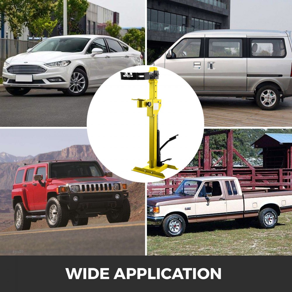 Herramienta de compresor de resorte VEVOR, compresor de resorte de puntal de 1 tonelada, compresor de resorte de bobina de 2200lbs, amarillo para reparación de automóviles y eliminación de resorte de puntal