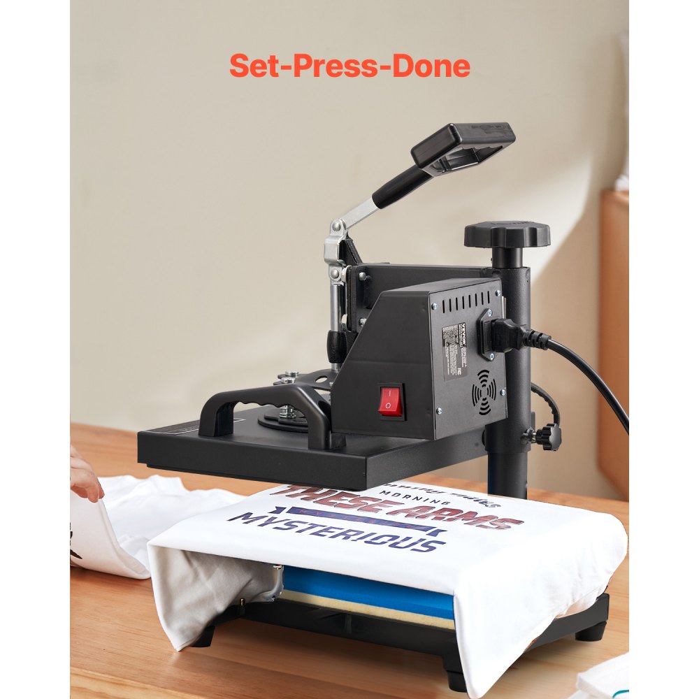 VEVOR Máquina de Prensa de Calor Prensa Térmica Máquina de Sublimación Digital Camiseta de Sublimación Transferencia de Impresora Prensado 30 X 23 cm