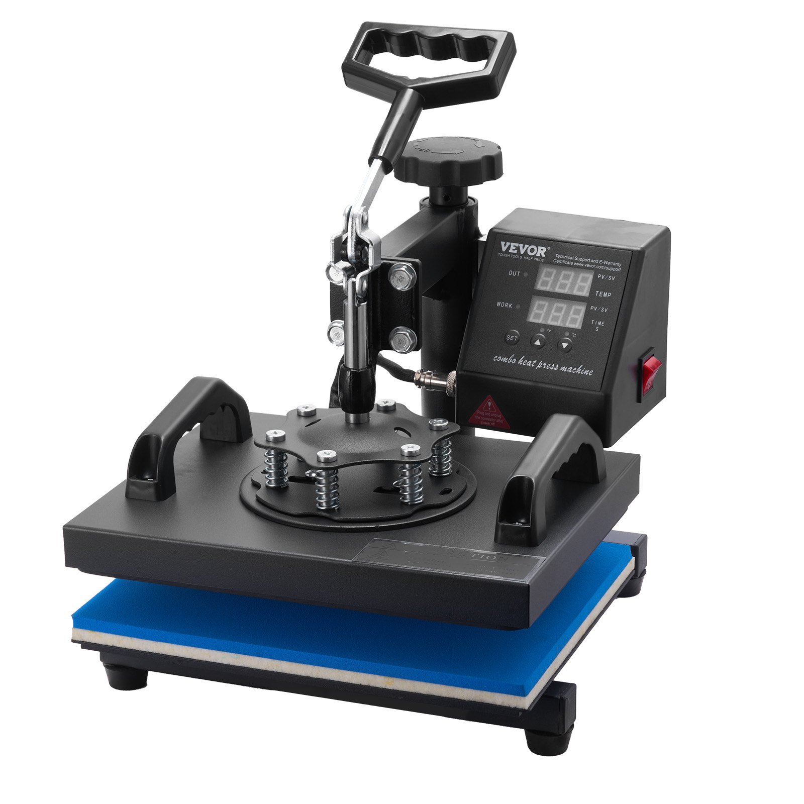 VEVOR Máquina de Prensa de Calor Prensa Térmica Máquina de Sublimación Digital Camiseta de Sublimación Transferencia de Impresora Prensado 30 X 23 cm