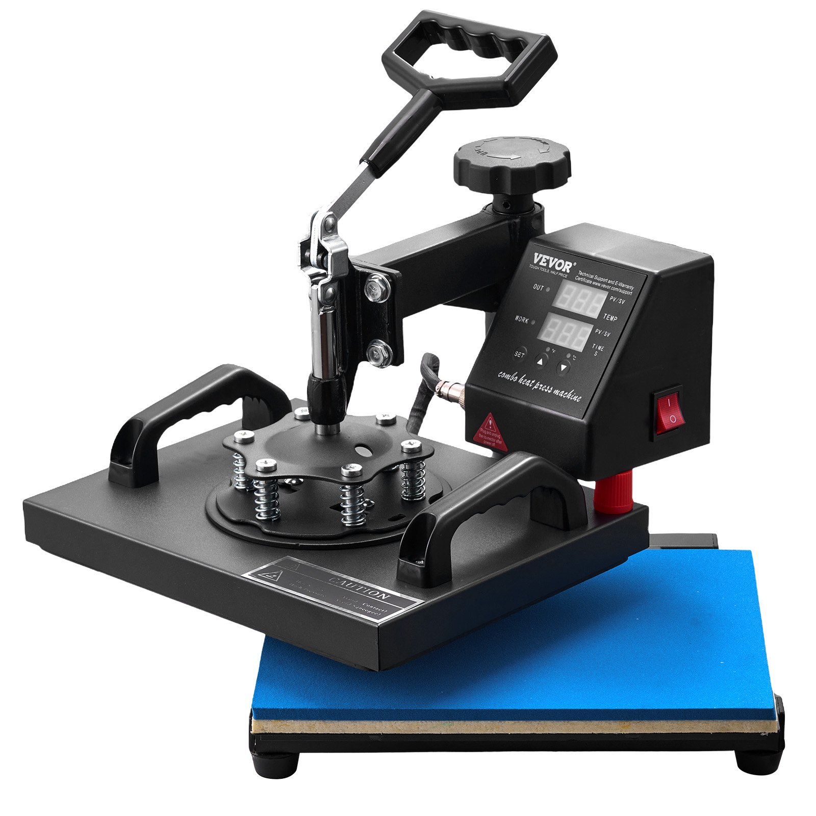 VEVOR Máquina de Prensa de Calor Prensa Térmica Máquina de Sublimación Digital Camiseta de Sublimación Transferencia de Impresora Prensado 30 X 23 cm