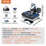 Máquina de prensado térmico VEVOR con múltiples accesorios, 1000w, panel de control digital.