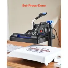 VEVOR Prensa de Calor 8 en 1 Placa 38 x 38 cm Prensa Térmica Máquina de Sublimación 1000 W Giratoria de 360 Grados Pantalla Digital Anti-quemaduras