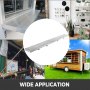 VEVOR Estante de concesión de 96 pulgadas de largo x 12 de ancho, estante plegable de acero inoxidable para servir alimentos, soporte para ventana de servicio de remolque de concesión