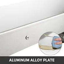 VEVOR Estante de concesión 96L x 12W Pulgadas Acero inoxidable Desplegable Plegable Estante de servicio de alimentos Soporte para servicio de remolque de concesión Ventana de servicio