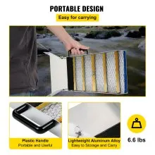 Caja de esclusa de aleación de aluminio VEVOR, cajas de esclusa compactas de 30 "de largo para oro, equipo de esclusa de oro liviano, cajas de esclusa portátiles con musgo de minero, río, arroyo, exploración de oro, prospección, dragado