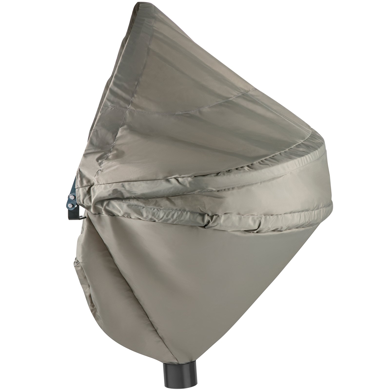 Cubierta para sierra ingletadora VEVOR, 50 x 30 x 40 pulgadas, cubierta de tela Oxford impermeable y plegable, colector de polvo, herrajes de aluminio fresado, compatible con todas las sierras ingletadoras, orificios para accesorios, bolsa de transporte.