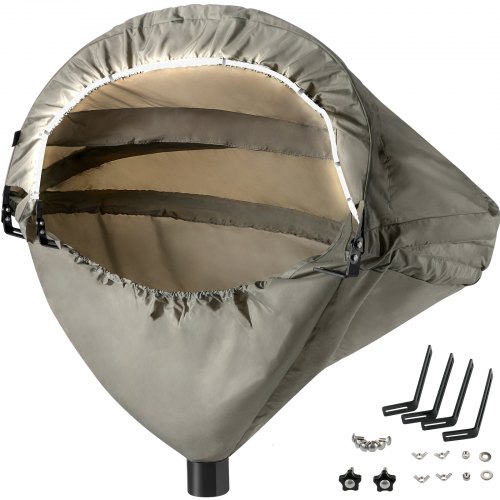VEVOR Cubierta para Sierra Ingletadora 127x81,3x63,5cm, Recolección de Polvo con Luz, Cubierta de Tela Oxford Impermeable Plegable, Colector de Polvo Compatible con Todas las Sierras Ingletadoras