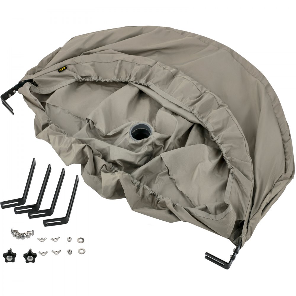 VEVOR Cubierta para Sierra Ingletadora 127x81,3x63,5cm, Recolección de Polvo con Luz, Cubierta de Tela Oxford Impermeable Plegable, Colector de Polvo Compatible con Todas las Sierras Ingletadoras