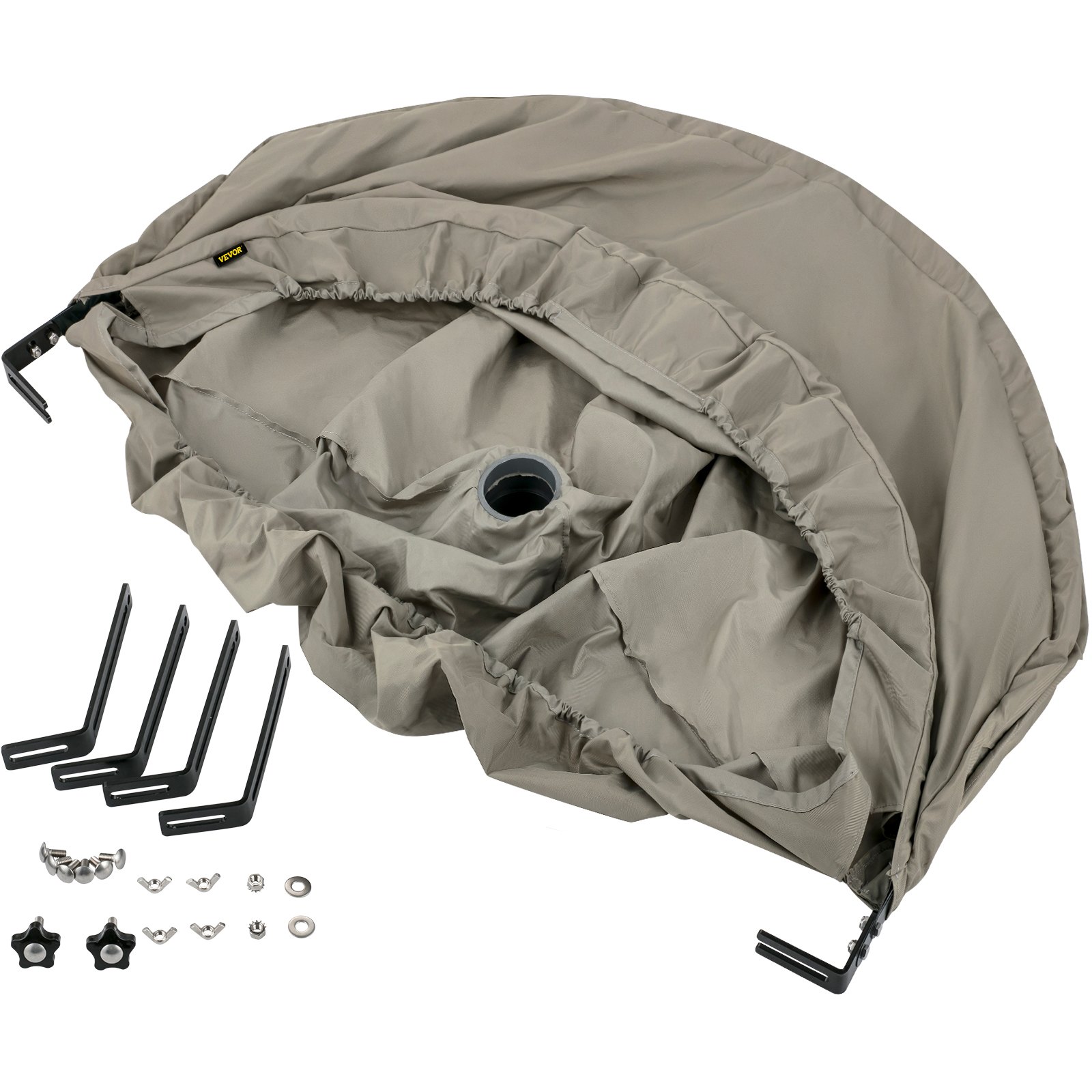 VEVOR Cubierta para Sierra Ingletadora 127x81,3x63,5cm, Recolección de Polvo con Luz, Cubierta de Tela Oxford Impermeable Plegable, Colector de Polvo Compatible con Todas las Sierras Ingletadoras
